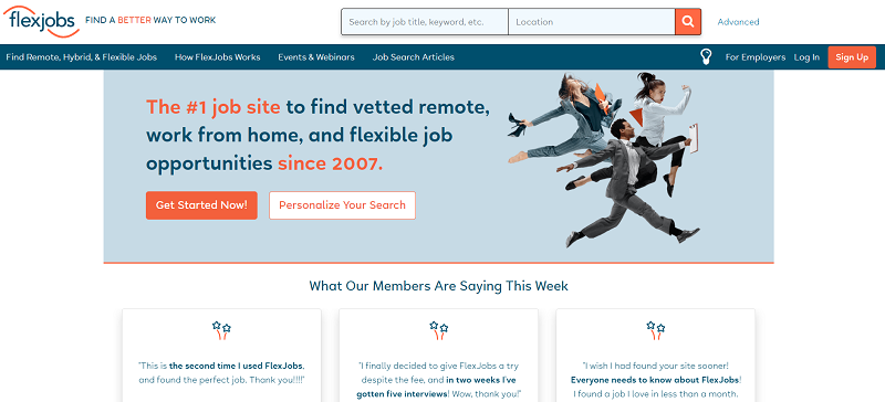 flexjob Online Chat Work From Home Jobs